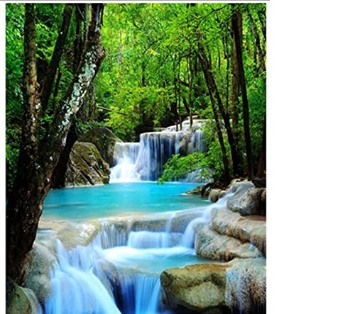 Tropical Summer Beach Fabric Shower Curtain (River Rocks)