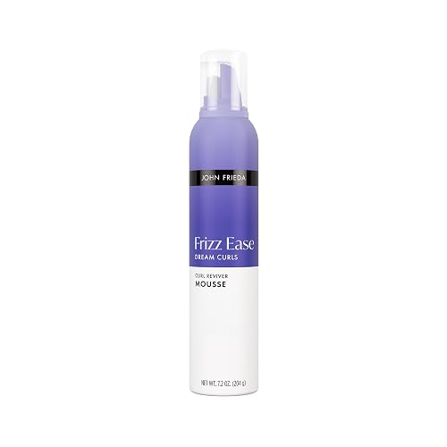 John Frieda Frizz Ease Dream Curls Curl Reviver Mousse, Anti Frizz Hair Mousse for Curls, 7.2 Oz