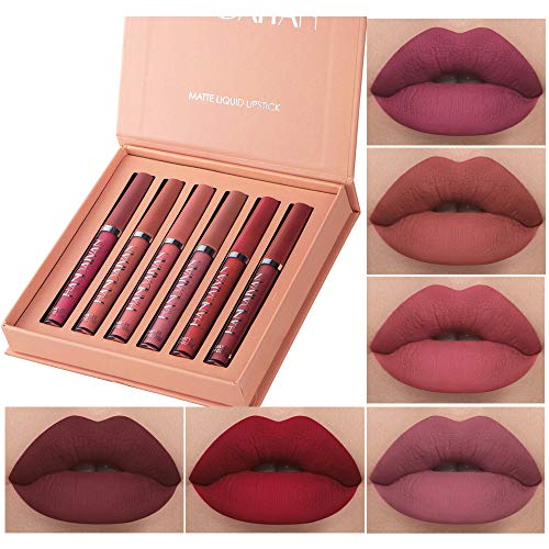 6Pcs Matte Liquid Lipstick Makeup Set, Matte liquid Long-Lasting Wear Non-Stick Cup Not Fade Waterproof Lip Gloss (Set A) Beauty and Personal Care BestLand Default Title