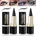 LOKFAR 2 Pcs Black Gel Cream Eyeliner Set, Tool Smudge Proof and Waterproof Matte Black Eye-liner Pencil Tattoo Eyeliner Pen Stick Makeup for Women