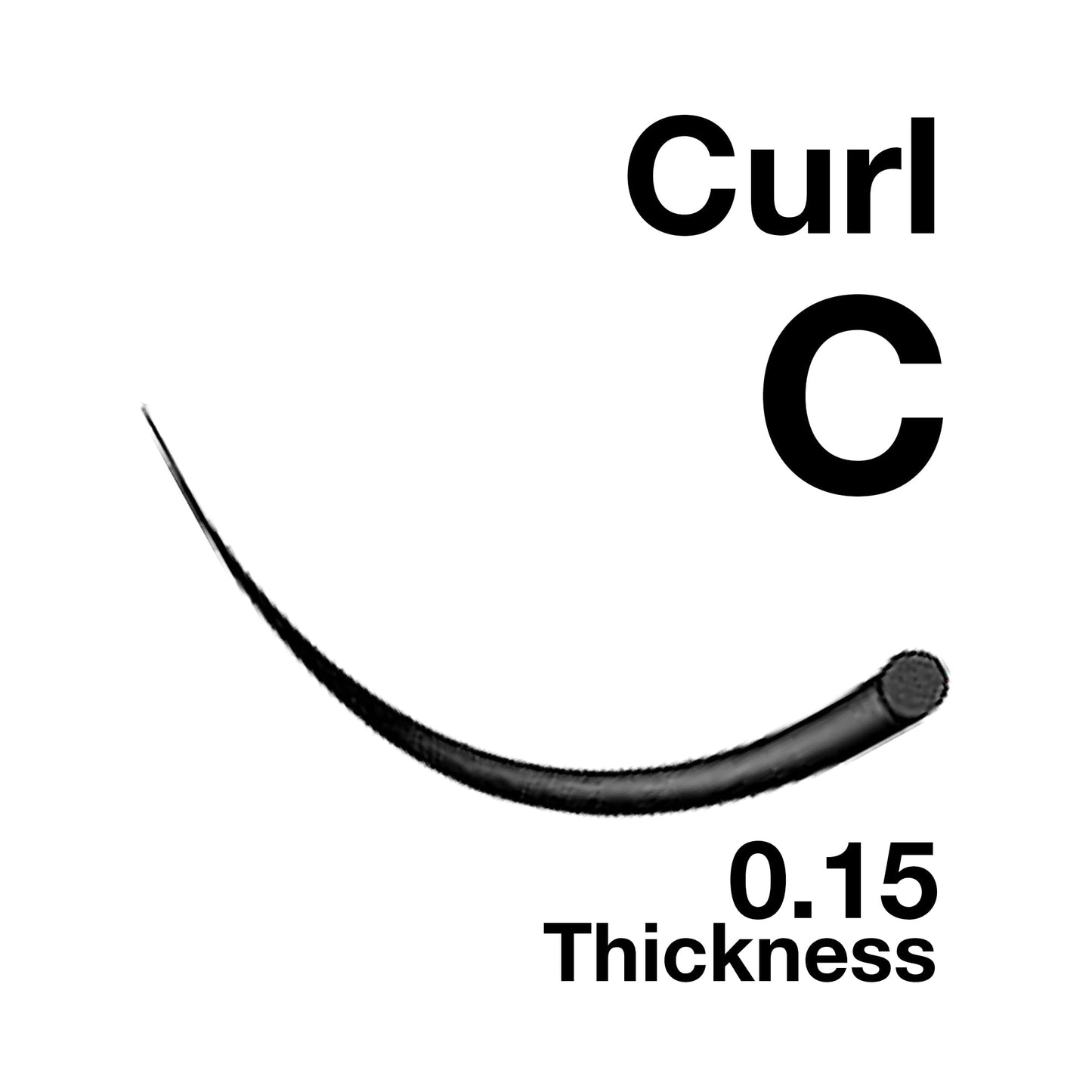 EMILYSTORES Eyelash Extensions 0.15mm Thickness C Curl 11mm Length Individual Volume Natural Eyelashes For Lash Extensions(0.15,C,11mm)