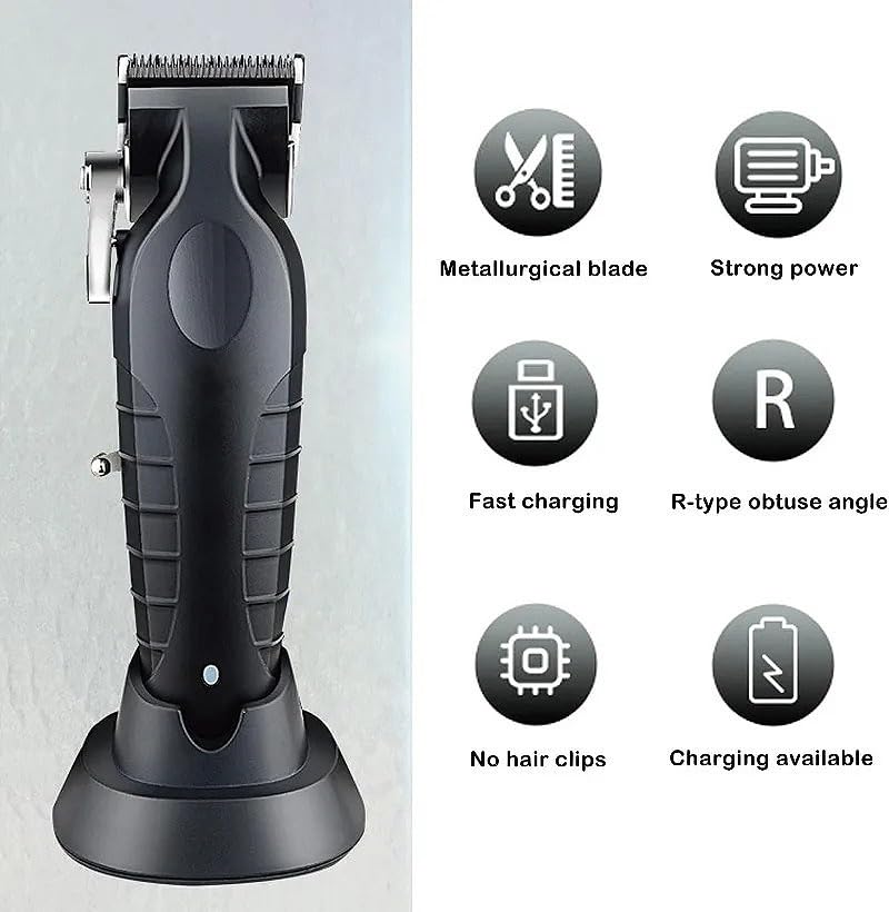 QDKVTNDJZ Hair Clippers for Men, Barber Cut Machine Cordless Trimmer Professional Rechargeable Electric with Charging Base Beauty and Personal Care QDKVTNDJZ