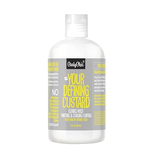 CurlyChic Your Defining Custard - Curl Defining & Moisturizing Styling Cream for Curly, Kinky, Coily, Wavy, & Frizzy Hair - Long-Lasting Hold