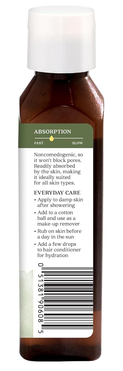 Aura Cacia Organic Skin Care Oil, Balancing Jojoba, 4 Fluid Ounce (Pack of 2)