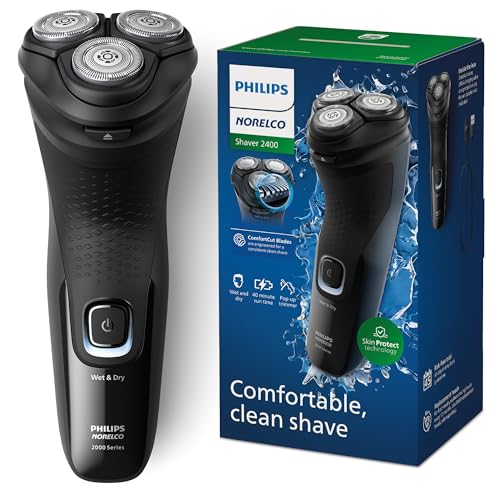 Philips Norelco Shaver 2400 Series, Wet and Dry Electric Shaver, Pop-up Trimmer, P-Cap, Deep Black, Model X3001/90 Beauty and Personal Care Norelco Default Title