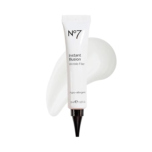 No7 Instant Illusion Wrinkle Filler - Anti Aging Serum for Face to Smooth + Blur Fine Lines and Wrinkles - Gives Complexion a Youthful and Radiant