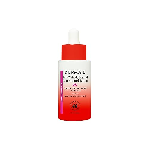 DERMA E Anti-Wrinkle Retinol Serum - Concentrated Skincare Elixir for Youthful Radiance - 1 Fl oz