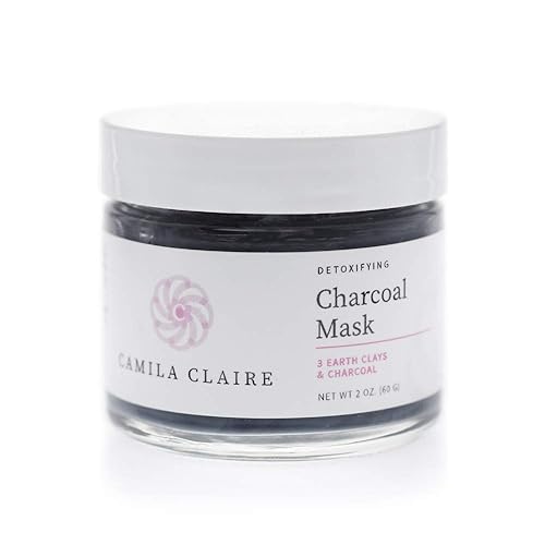 CAMILA CLAIRE DETOXIFYING CHARCOAL MASK: Helps Oil Control | Counteracts Daily Pollutants | Gently Cleanses Stressed Oily Skin | Made With Charcoal