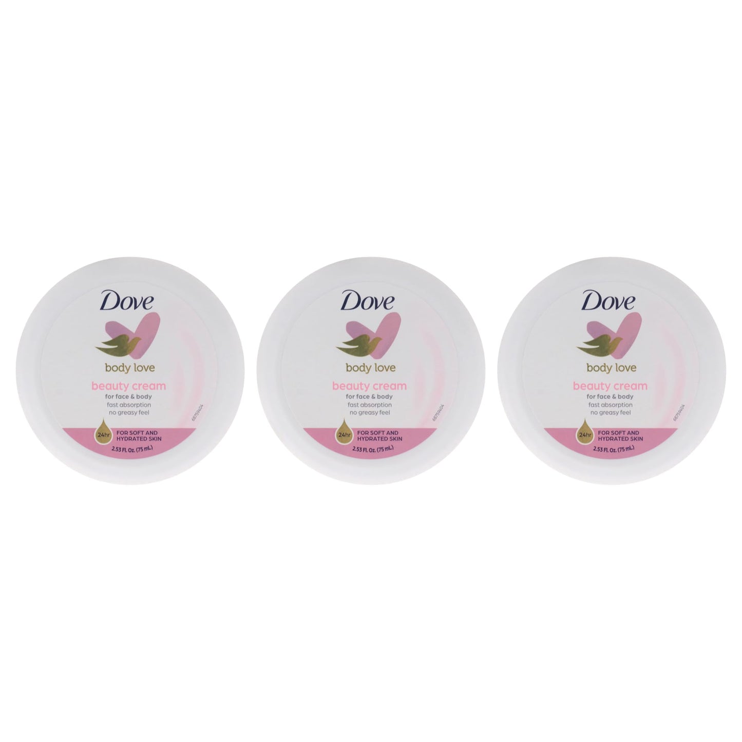 Beauty Cream - Pink by Dove for Women - 2.7 oz Cream (Pack of 3)