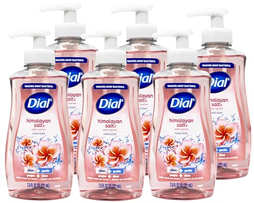 Dial Himalayan Pink Salt & Water Lily Hand Soap with Moisturizer 7.5 Oz (Pack of 6)