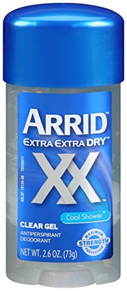 Arrid Extra Dry Cool Shower Clear Gel Antiperspirant and Deodorant, 2.6 Ounce