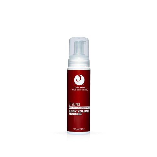 COLURE Body Volume Mousse, 6.8 Fl Oz - Non-Aerosol Root Lift Styling Foam for Fine Hair, Weightless Medium Hold Shine