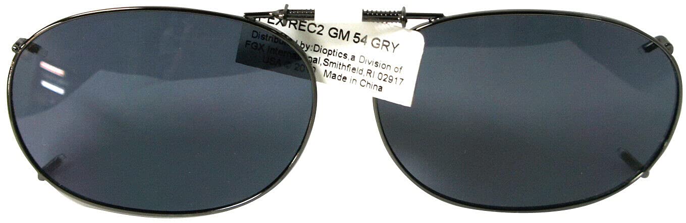 Solar Shield Clip-on Polarized Sunglasses Size 52 Rec 2 Black Full Frame New