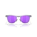 Oakley OO9289 Frogskins Hybrid Round Sunglasses, Matte Transparent Lilac/Clear/Prizm Violet, 55 mm