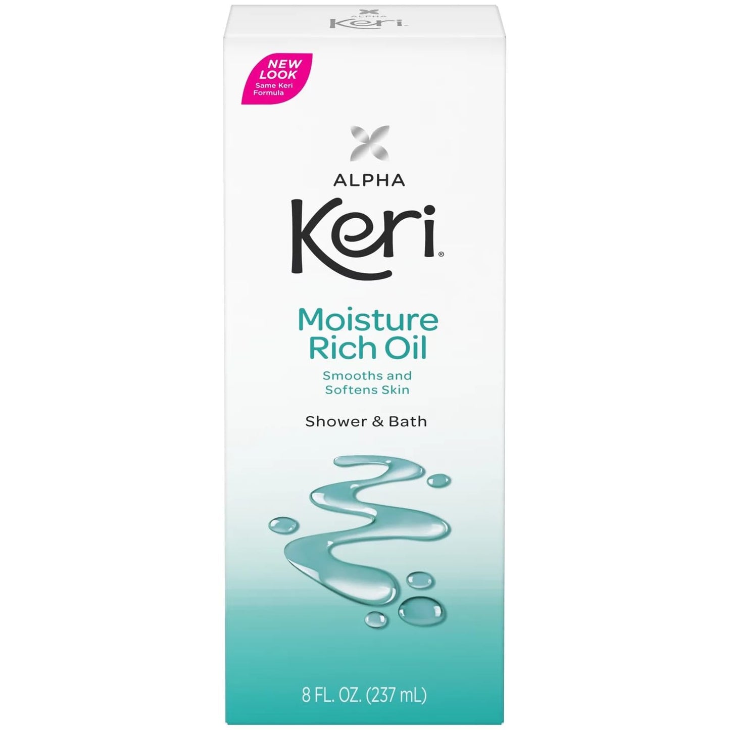 Alpha KERI Shower and Bath Moisture Rich Oil 8 oz (Pack of 6) Beauty and Personal Care Keri