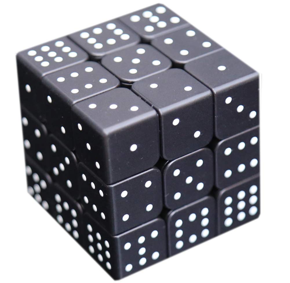 3x3x3 Speed Cube 3D Relief Effect Sudoku Braille Magic Cube Puzzle,IQ Reasoning Games Puzzles Special for The Blind Person,Weak Vision, 5.6cm/2.2"