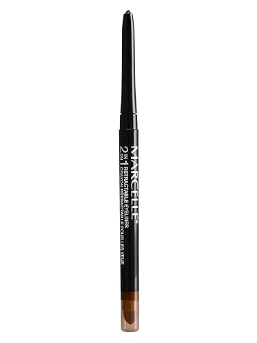 Marcelle 2-in-1 Retractable Eyeliner, Copper, Waterproof, Easy-To-Smudge, Smokey Eye, Long-Lasting 12h, Fragrance-Free, Hypoallergenic, Cruelty-Free