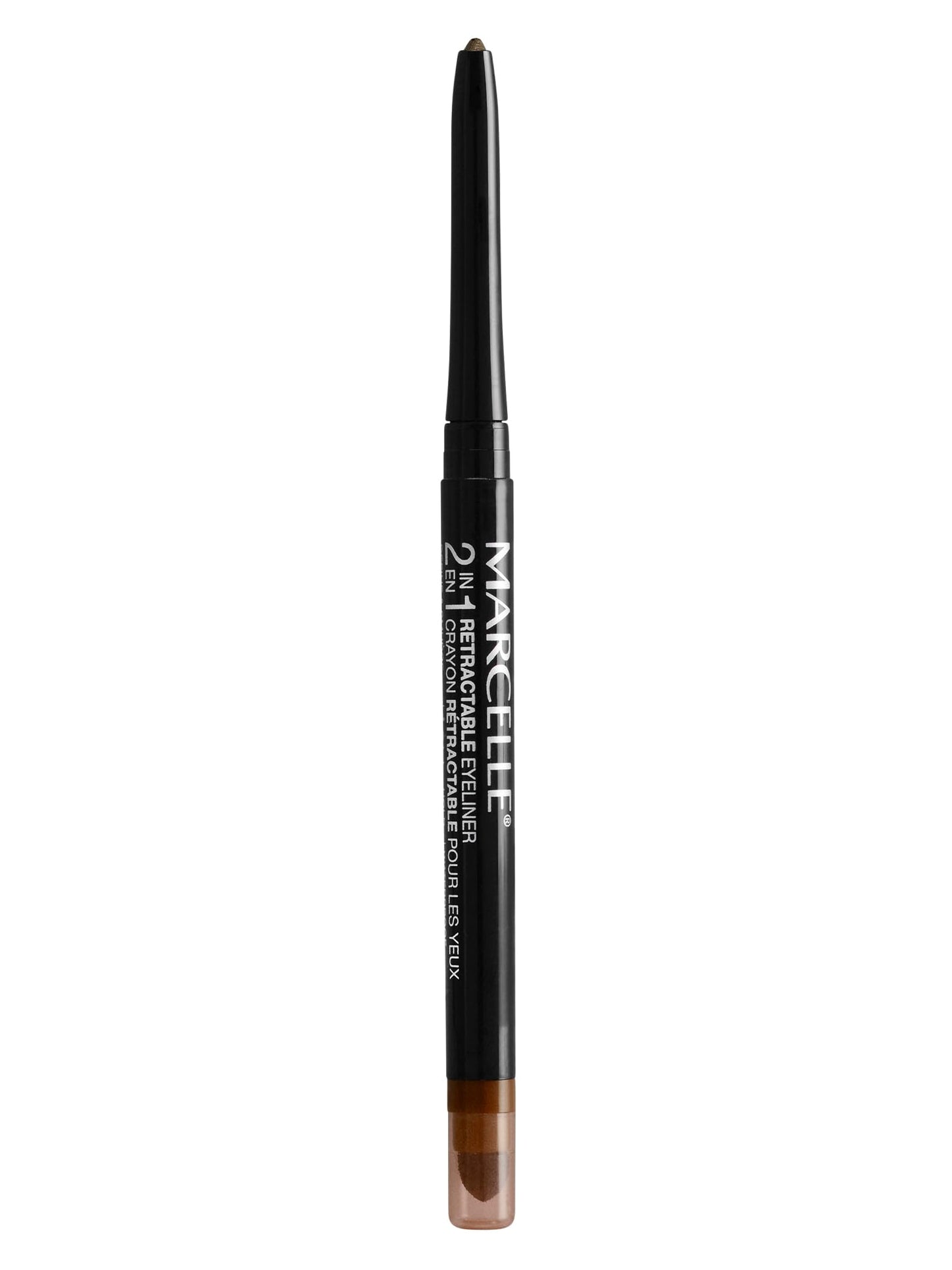 Marcelle 2-in-1 Retractable Eyeliner, Copper, Waterproof, Easy-To-Smudge, Smokey Eye, Long-Lasting 12h, Fragrance-Free, Hypoallergenic, Cruelty-Free
