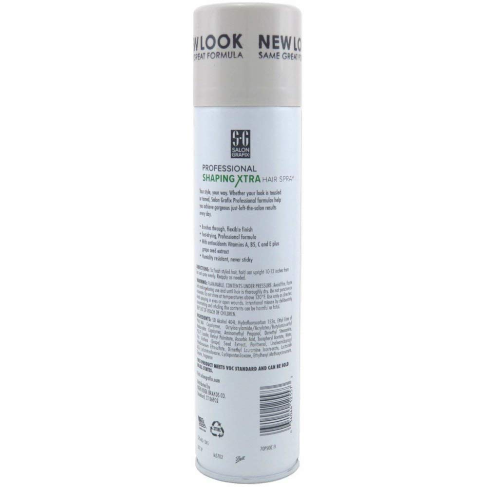 Salon Grafix Hairspray Shaping Extra Super Hold 10 Ounce (295ml) (2 Pack)