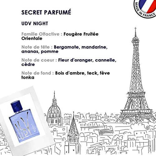 Ulric De Varens NIGHT - Eau De Toilette for Men - Captivating, Enchanting, and Luxurious- Easy to Love, Manly, and Notes of Bergamot, Mandarin