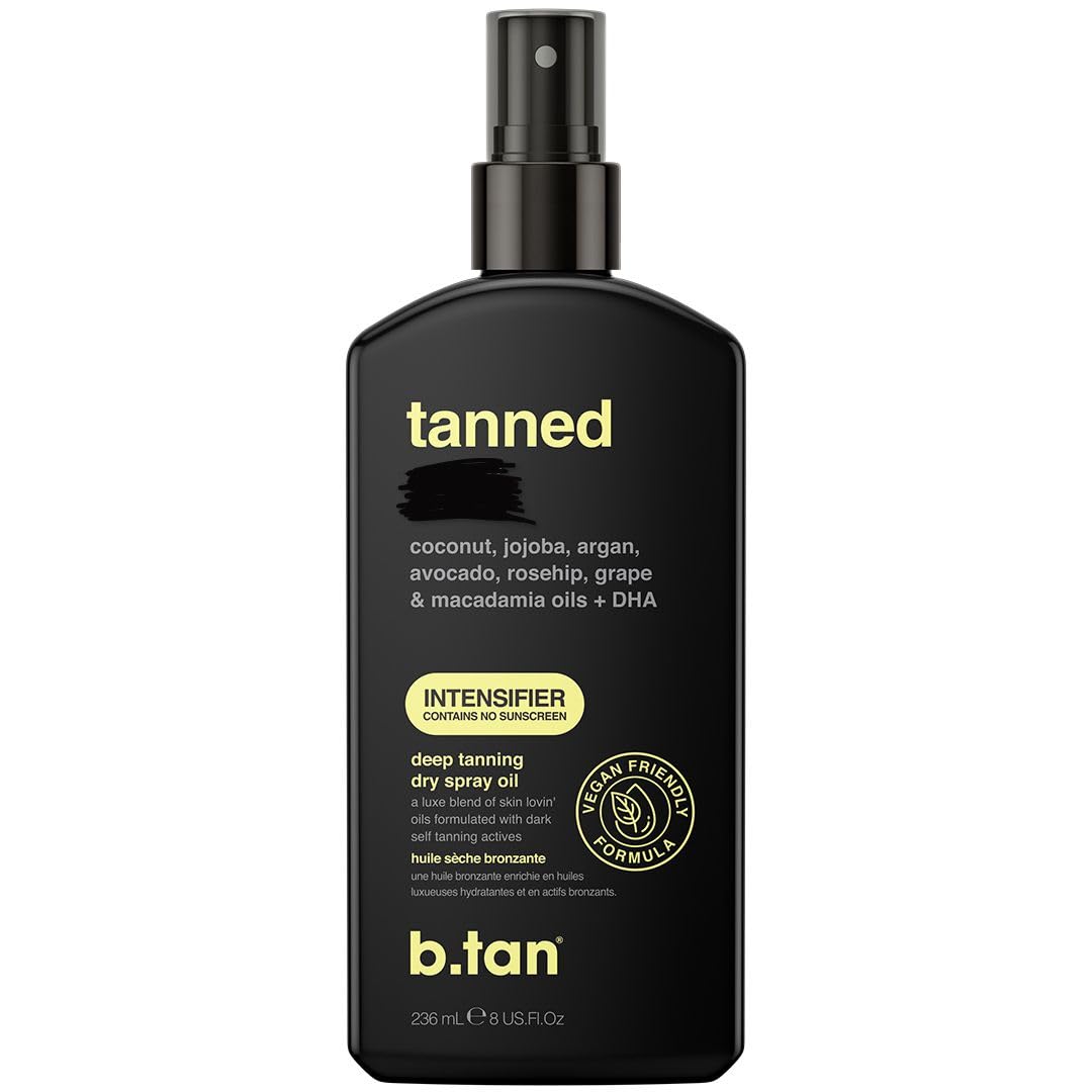 b.tan Best Tanning Oil | Get Tanned Intensifier Dry Spray - Fast, Dark Outdoor Sun Tan From Tan Accelerating Actives, Packed with Moisturizing Oils Beauty and Personal Care B.TAN Default Title