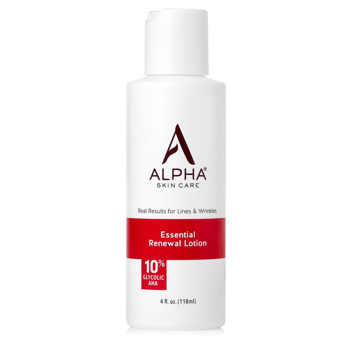 Alpha Skin Care Essential Renewal Lotion, 10% Glycolic AHA, Anti-Aging Formula, Reduces Lines & Wrinkles, Alpha Hydroxy Acid Exfoliates for Smoother