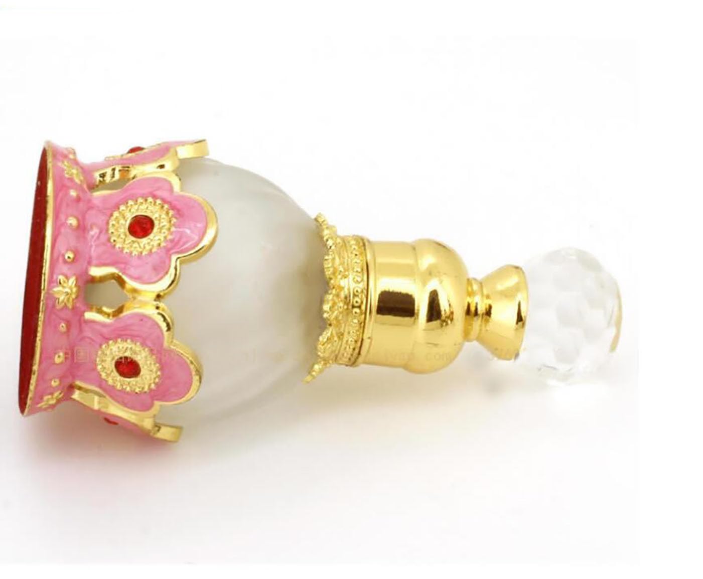 Suoirblss 0.5oz Retro Metal and Glass Perfume Bottle Refillable Empty Aromatherapy Essential Oil Bottle