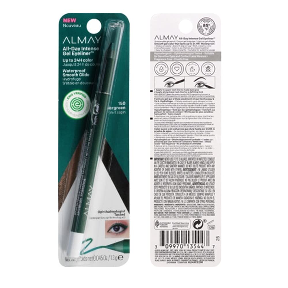 Pack of 2 Almay All-Day Intense Gel Eyeliner, Evergreen 150