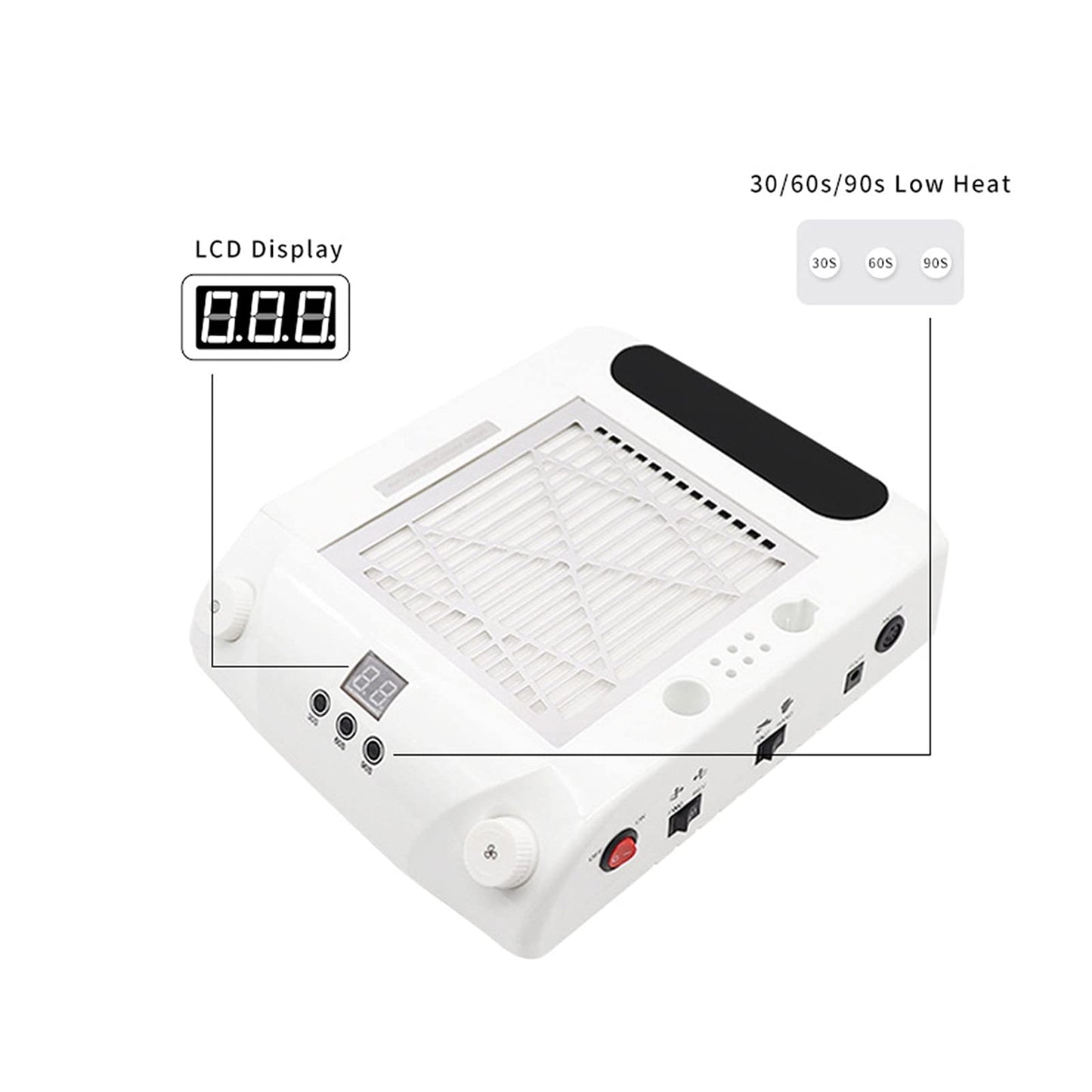 HYUWANGYU Nail Dust Collector Nail Dust Collector Polishing Machine Six-in-one Nail Lamp Vacuum Cleaner All-in-one Multi-Function Nail Tool Beauty & Personal Care HYUWANGYU
