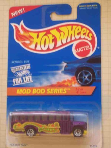 Mod Bod Series #2 School Bus With Lime Yellow Base #397 Collectible Collector Car Mattel Hot Wheels 1:64 Scale