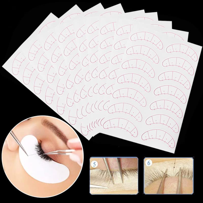140 Pcs Eyeshadow Shields Eyeshadow Tape - Lash Map Under Eye Stickers Eyelashes Stickers for Lash Beginner Training and Practice Eyeliner, Lip