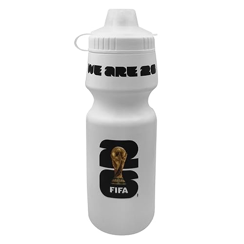 Official 2026 FIFA World Cup 24oz Refillable Squeeze Water Bottle - BPA-Free, Reusable, Dishwasher Safe with Pull-Top Cap - Designed for Everyday Use