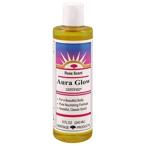 Heritage Products Aura Glow, Rosa Scent, 8 Fluid Ounces (240 ml) (Pack of 6)