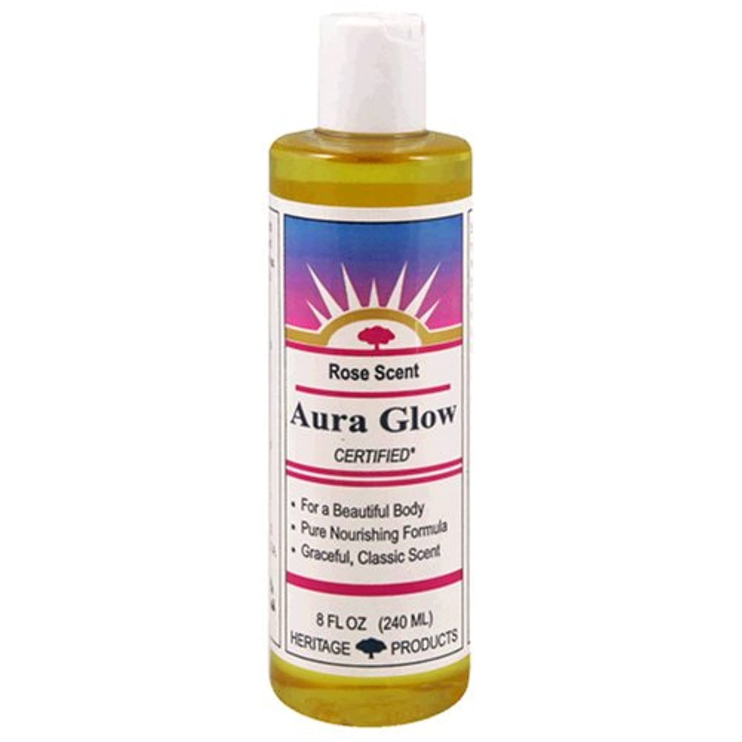 Heritage Products Aura Glow, Rosa Scent, 8 Fluid Ounces (240 ml) (Pack of 6)