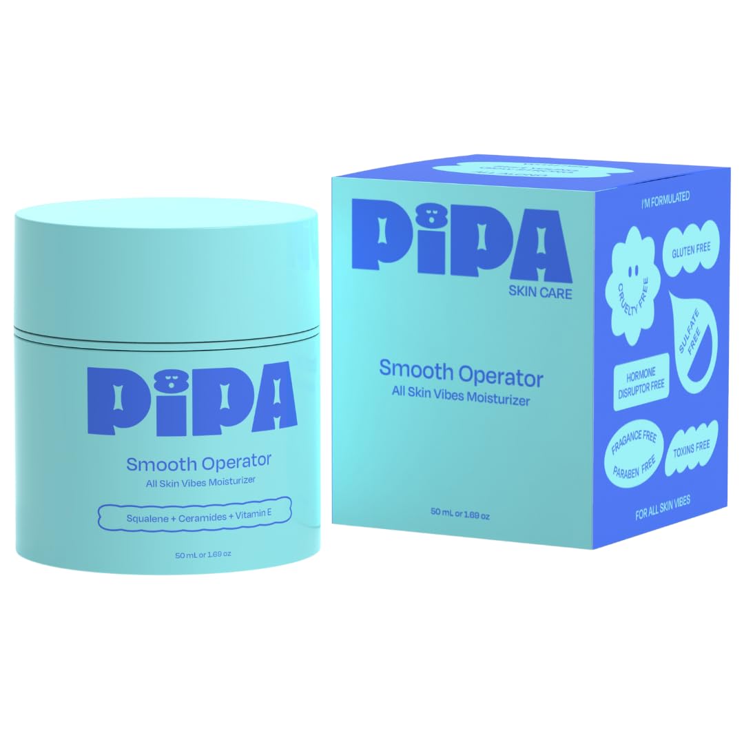 Pipa Skincare Smooth Operator Kids Face Moisturizer 1.7 oz | Clean, Non-Toxic, Hypoallergenic, Fragrance-Free Lotion | Multi-Vitamin Ceramides Cream |