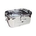 Stainless Steel 101oz(3L)Rectangular Seal Kimchi Food Leakproof Airtight Storage Container Saver