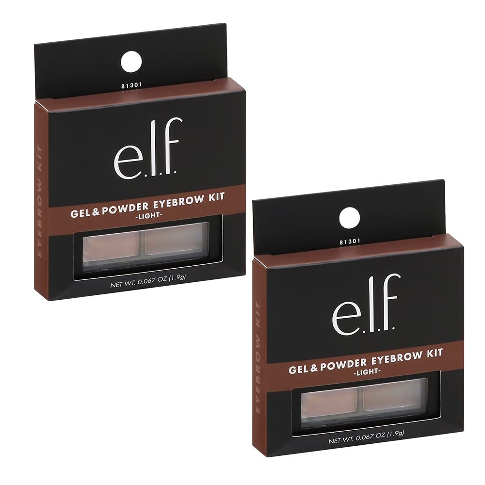 Pack of 2 e.l.f. Gel & Powder Eyebrow Kit, Light 813012