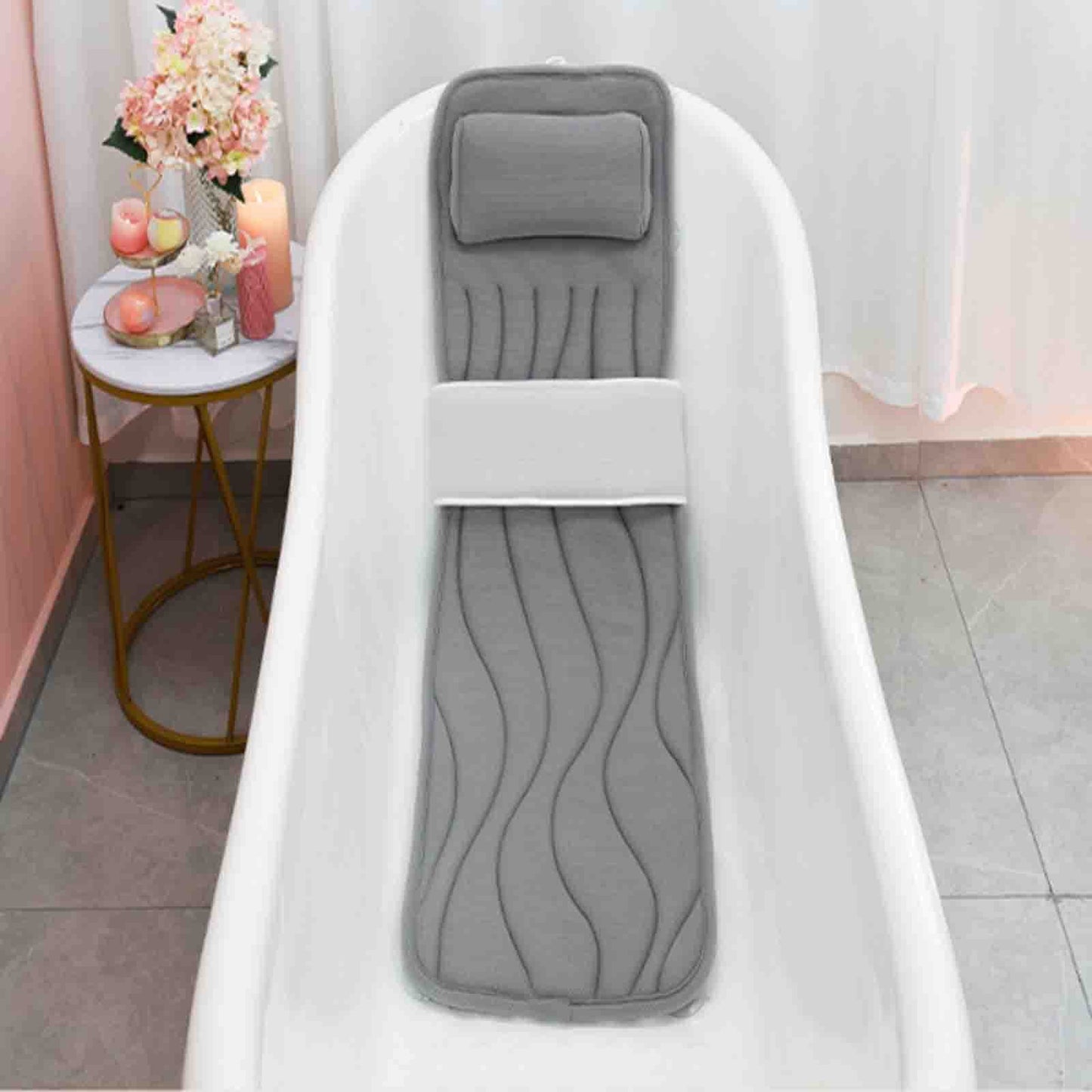 JYXYXSCP Full Body Bath Pillow, Anti-Slip Cushion for Bathtub Lumbar Support, Relieve Fatigue Lumbar Support Cushion, with Suction Cup Design (B 170 * Beauty and Personal Care JYXYXSCP