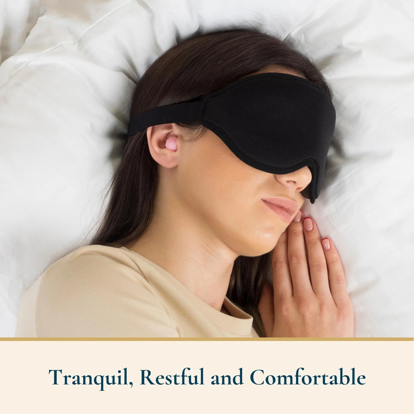 3D Sleep Mask - 100% Blackout Eye Mask for Sleeping, Eye Covers for Men and Women, Contour Blindfold with Nose Baffle, Soft & Lightweight