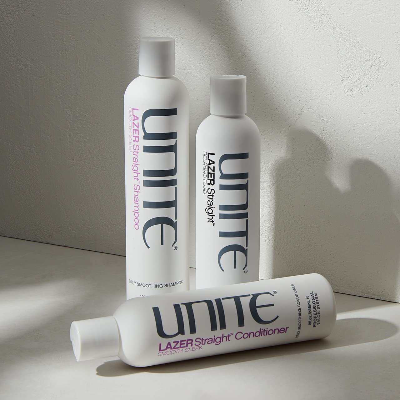 UNITE Hair - LAZER Straight Shampoo - Sulfate-Free Shampoo for Thick, Coarse & Unruly Hair - Cleanses, Tames Frizz, Softens, and Adds Shine