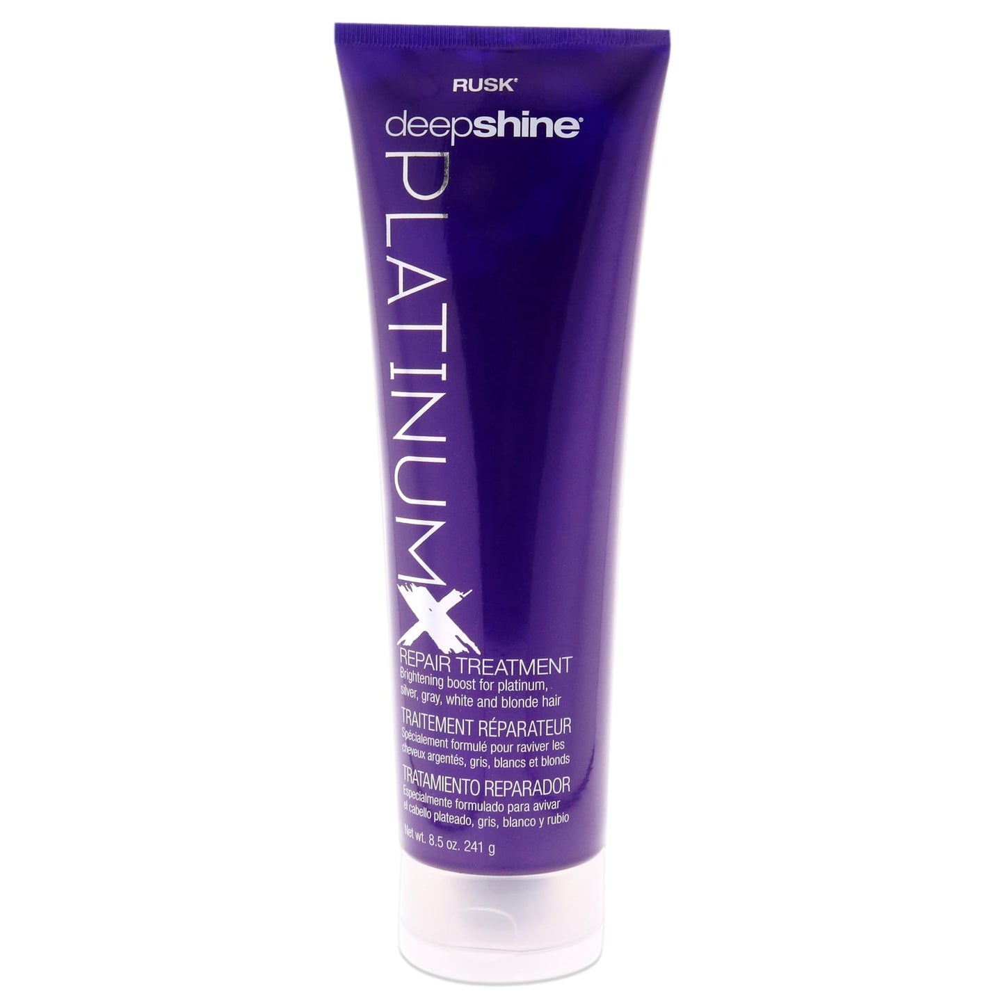RUSK Deepshine PlatinumX Repair Treatment, Repairs and Moisturizes Chemically Treated or Damaged Hair, Adds Shine to Platinum, Blonde, Gray