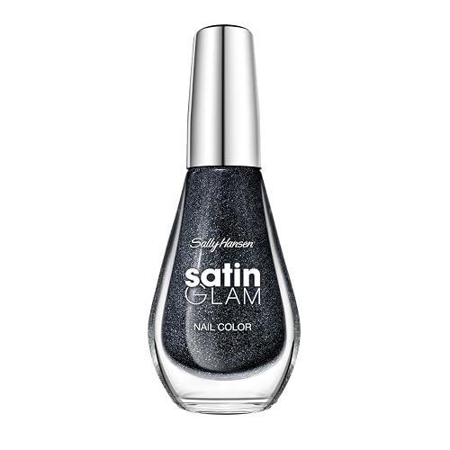 Sally Hansen Satin Glam Nail Color ~ Silk Onyx 08 Beauty & Personal Care Sally Hansen