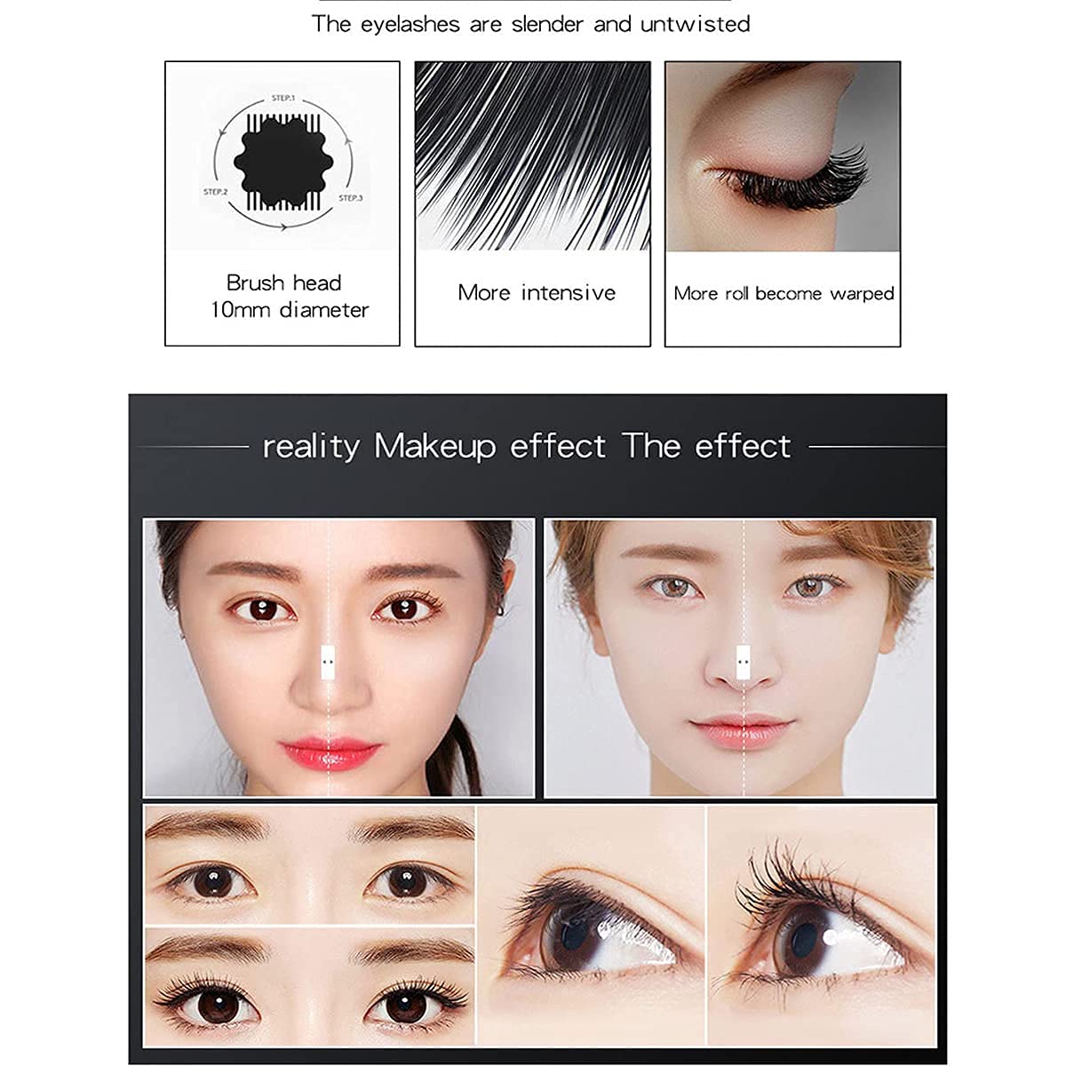 Venicare 4D Silk Fiber Lash Mascara Liquid Extension Makeup Eye Lash Kit Luxuriously Longer Thicker Voluminous Eyelashes Waterproof Smudge-proof