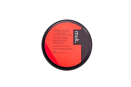MUK. Haircare Hard Brutal Hold Styling Mud, Hair Product, Hair Mud for Men, Brutal Hold, Low Sheen Finish - 1.7oz