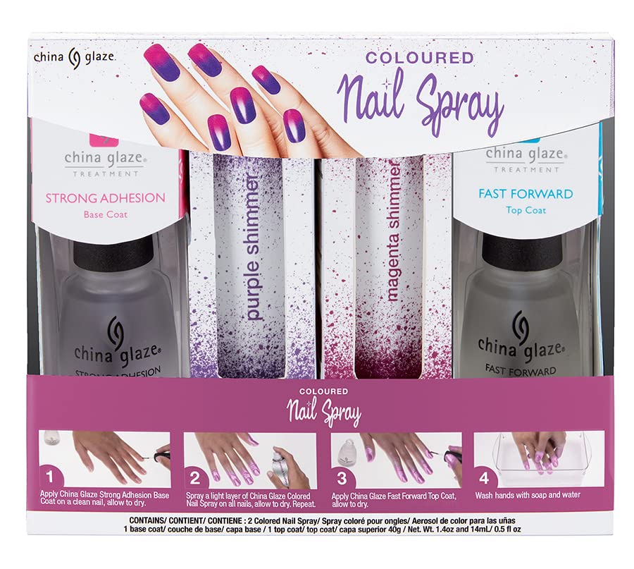 Nail Spray Nail Polish, Purple Shimmer, 1.4 Fluid Ounce Beauty & Personal Care China Glaze