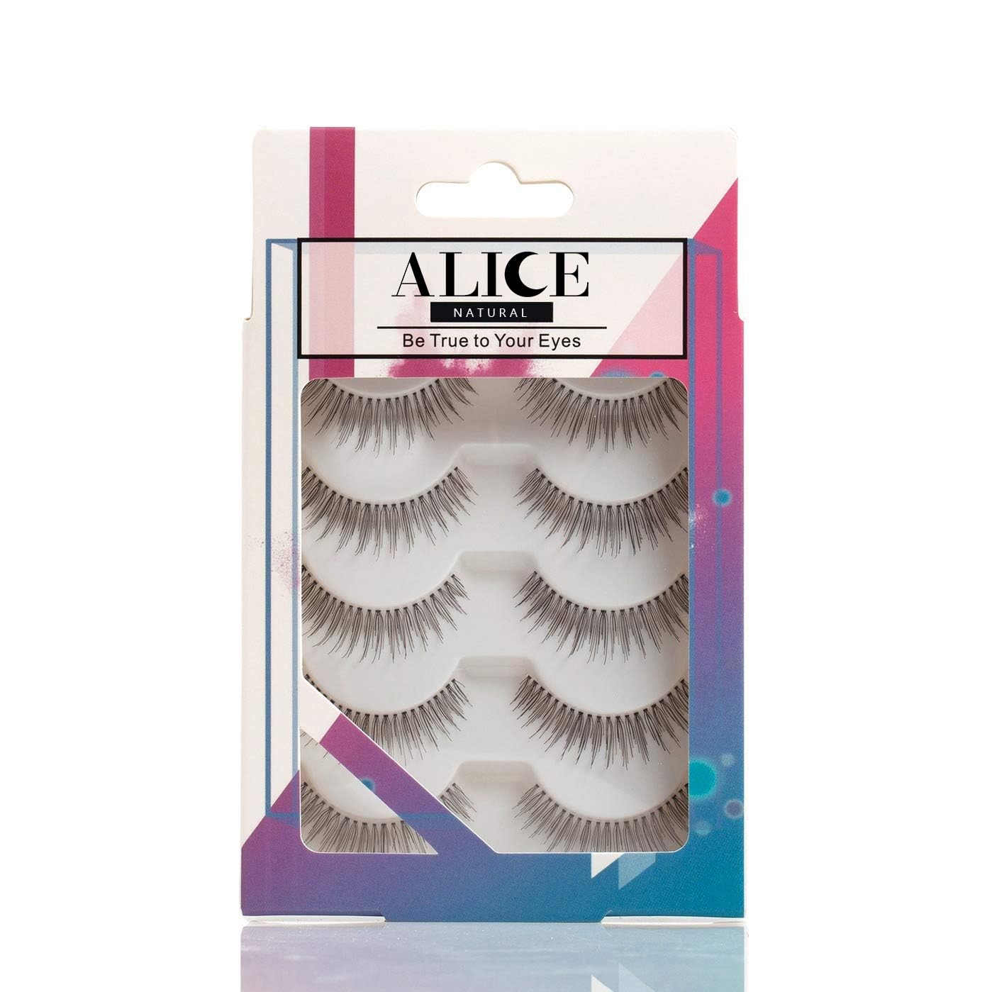 ALICE Lashes 110 Natural Hand Knotted False Eyelashes 5 Pairs Multipack