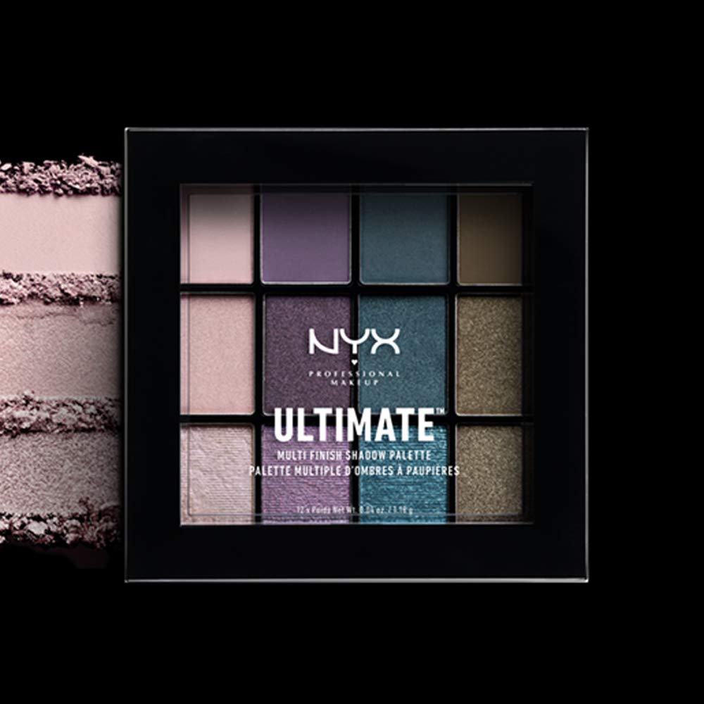 NYX PROFESSIONAL MAKEUP Ultimate Multi-Finish Shadow Palette, Eyeshadow Palette - Smoke Screen