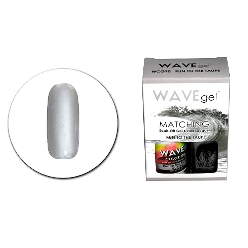 WAVEGEL Soak-0ff Gel & Nail Lacquer Matching Duo Set - Run To The Taupe - WCG90-90 I 0.5 Oz Beauty & Personal Care WAVE gel