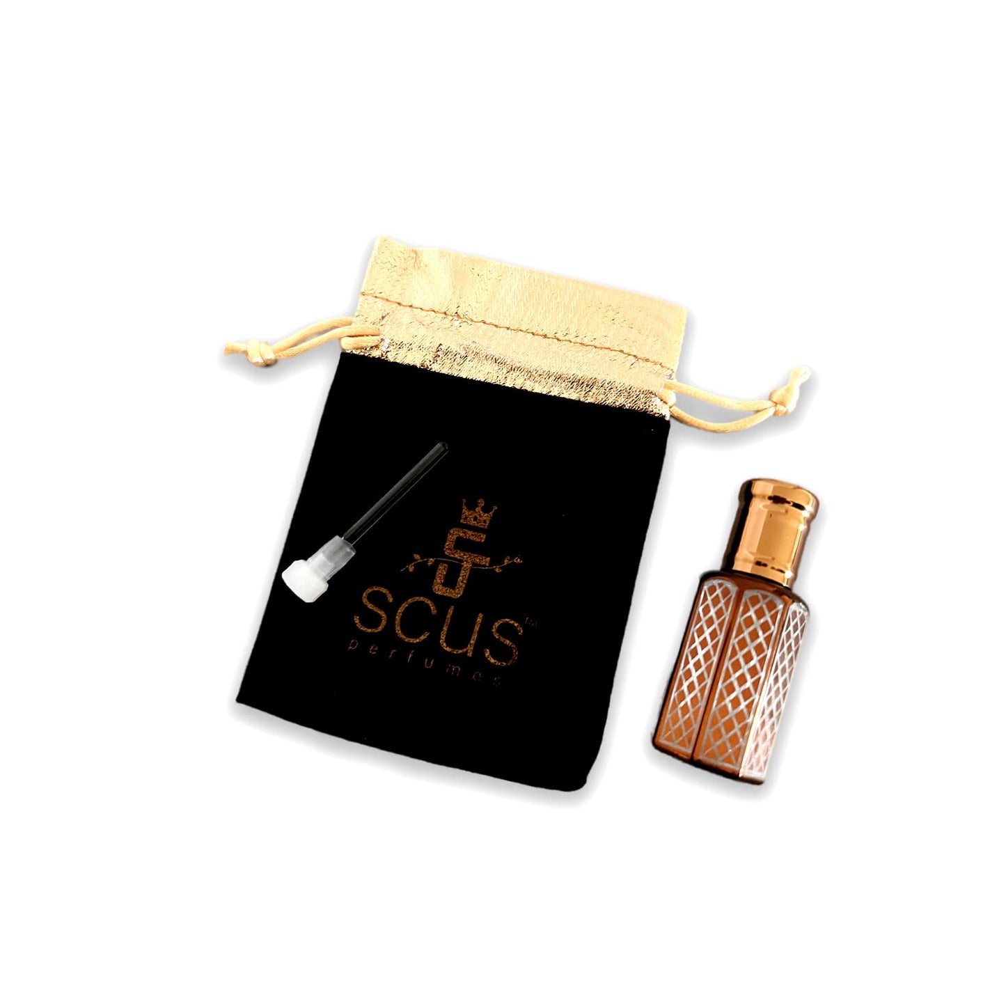 SCUS Perfumes Sandal Fragrance for Men & Women Woody Earthy Concentrated Perfume oil Long Lasting Fragrance Non-Alcoholic (Parfum 12ml with Velvet