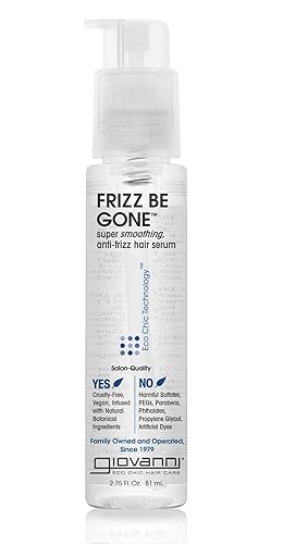 GIOVANNI ECO CHIC Frizz Be Gone - Super Smoothing Anti-Frizz Hair Serum, Adds Shine, Seals in Color, Infused with Natural Botanical Ingredients